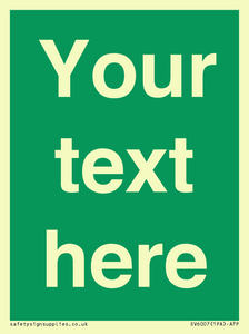 Custom Safe Condition: Blank (green) sign